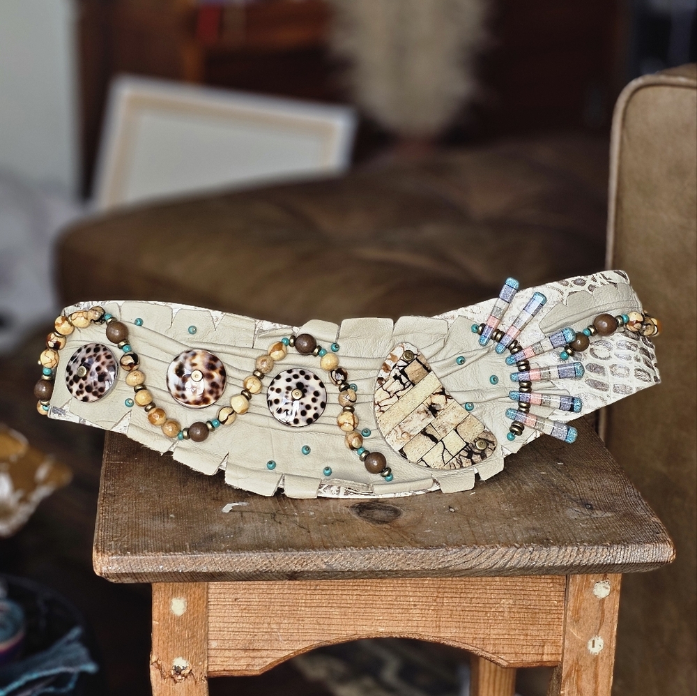 Vtg Navajo Style Beaded Women's Belt RARE